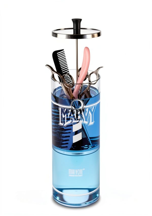 Acrylic Disinfectant Station William Marvy 40 oz Stainless Steel Lid-4