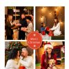 Paper Star Lantern 3PCS Christmas Paper Stars Lampshade 13.78 inch Hanging 3D Christmas Pentagram Lampshade 9 Points Lantern Foldable for Xmas Wedding decoración navideña-5