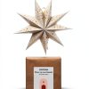Paper Star Lantern 3PCS Christmas Paper Stars Lampshade 13.78 inch Hanging 3D Christmas Pentagram Lampshade 9 Points Lantern Foldable for Xmas Wedding decoración navideña-1