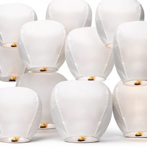 Chinese Lanterns 5Pcs Round Paper Lanterns Swinafer White Pack-0