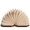 Originality Folding Accordion Lamp, Portable Wooden Desk Lamp, Japanese Gifts, Creative LED Paper Lantern with USB for Home Decoration(Walnut)-0