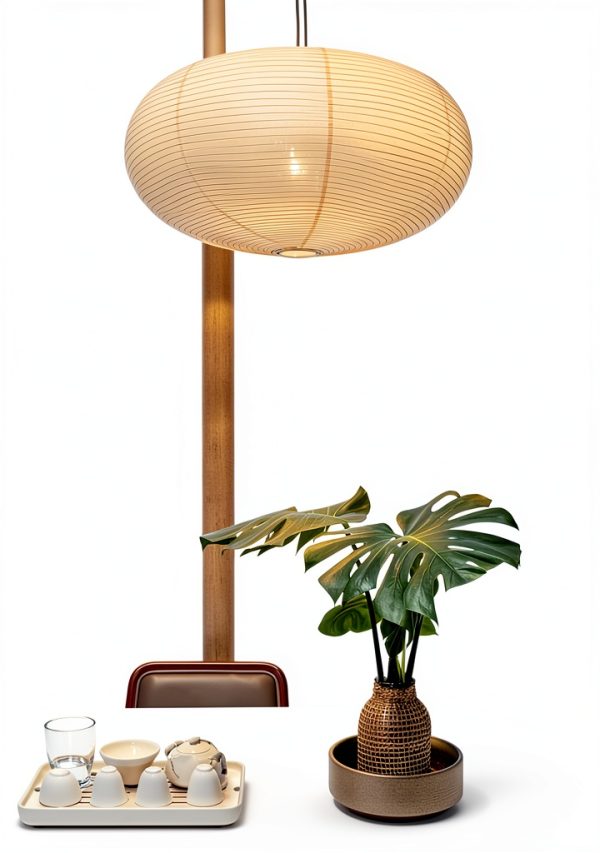 Large White Oblate Pendant Lamp Shade 55.5cm Chinses Lantern Home-7