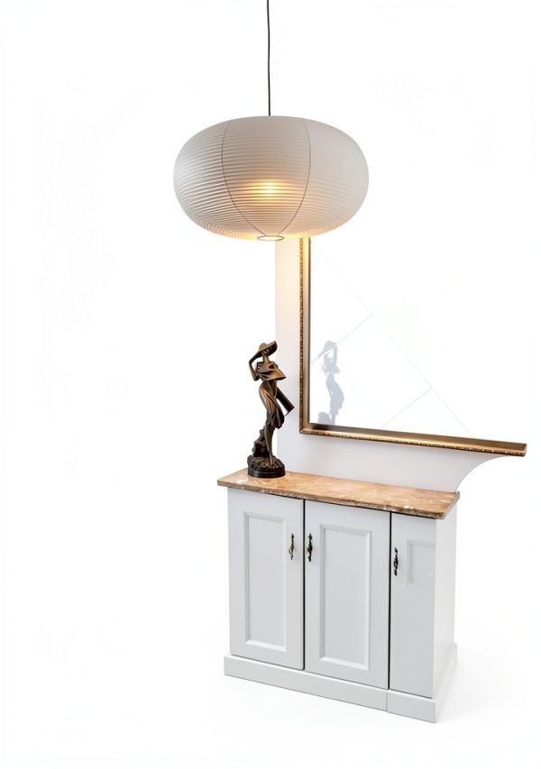 Large White Oblate Pendant Lamp Shade 55.5cm Chinses Lantern Home-6