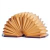 Originality Folding Accordion Lamp, Portable Wooden Desk Lamp, Japanese Gifts, Creative LED Paper Lantern with USB for Home Decoration(Walnut)-1